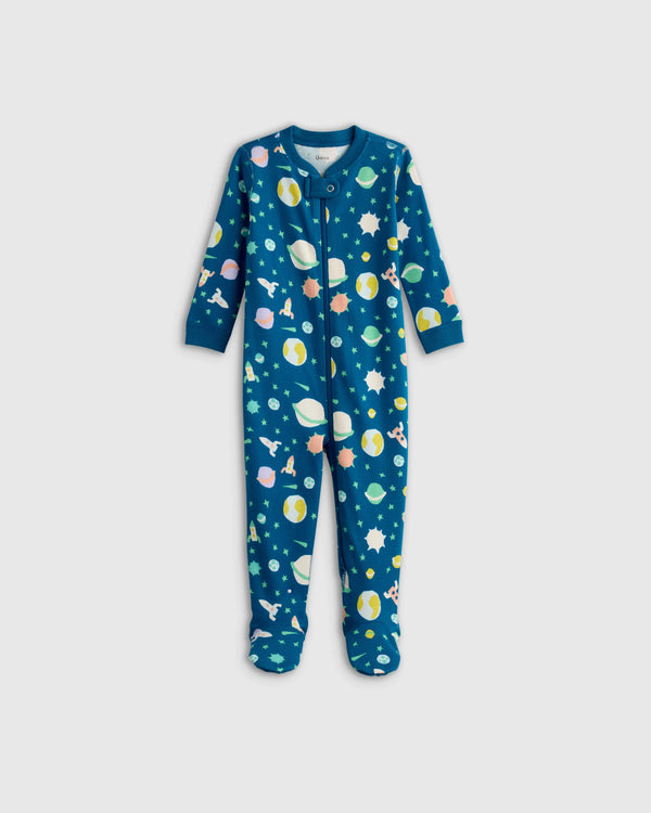 100% Organic Cotton Footie Pajama - 0-3M / Vehicles