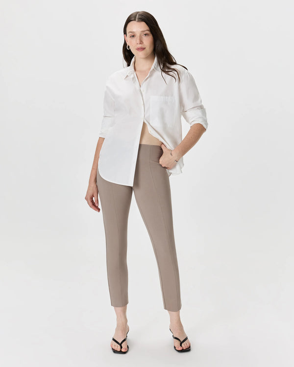 Ultra-Stretch Ponte Pintuck Ankle Pants - XS / Ecru