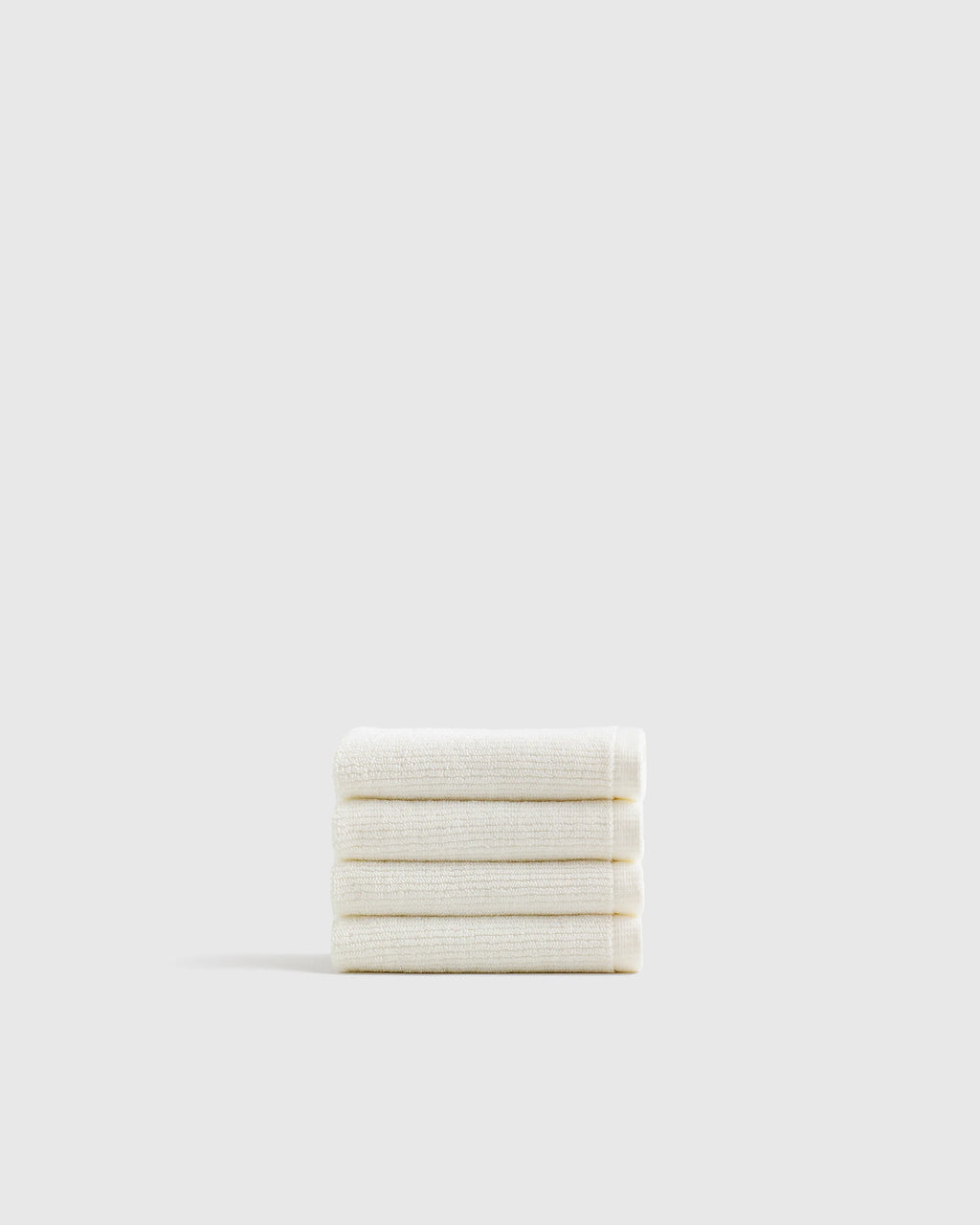 Turkish Ribbed Quick Dry Washcloth (Set of 4) - One Size / Mineral