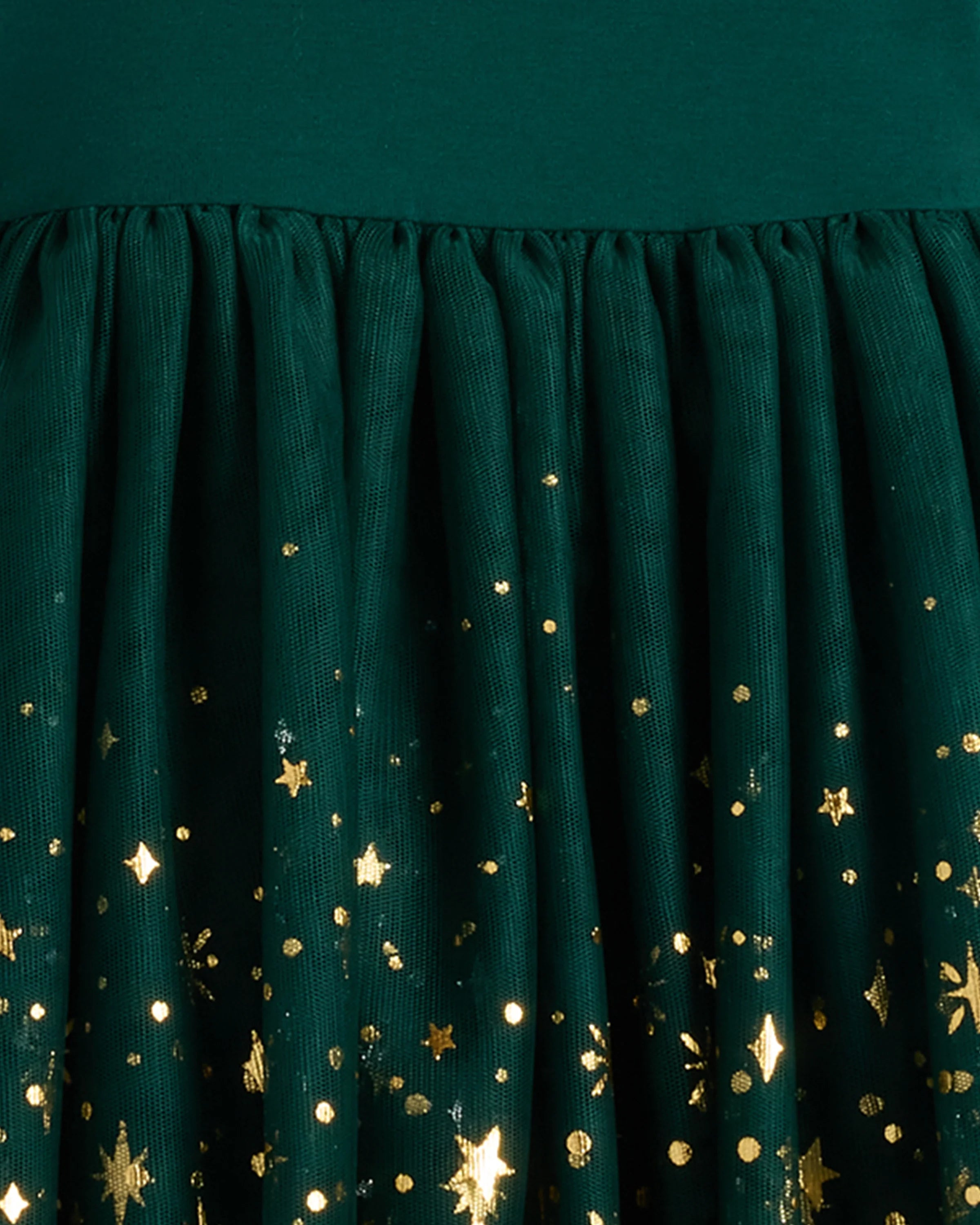 Shimmer Tulle Dress - 3-6M / Forest Green Secondary image