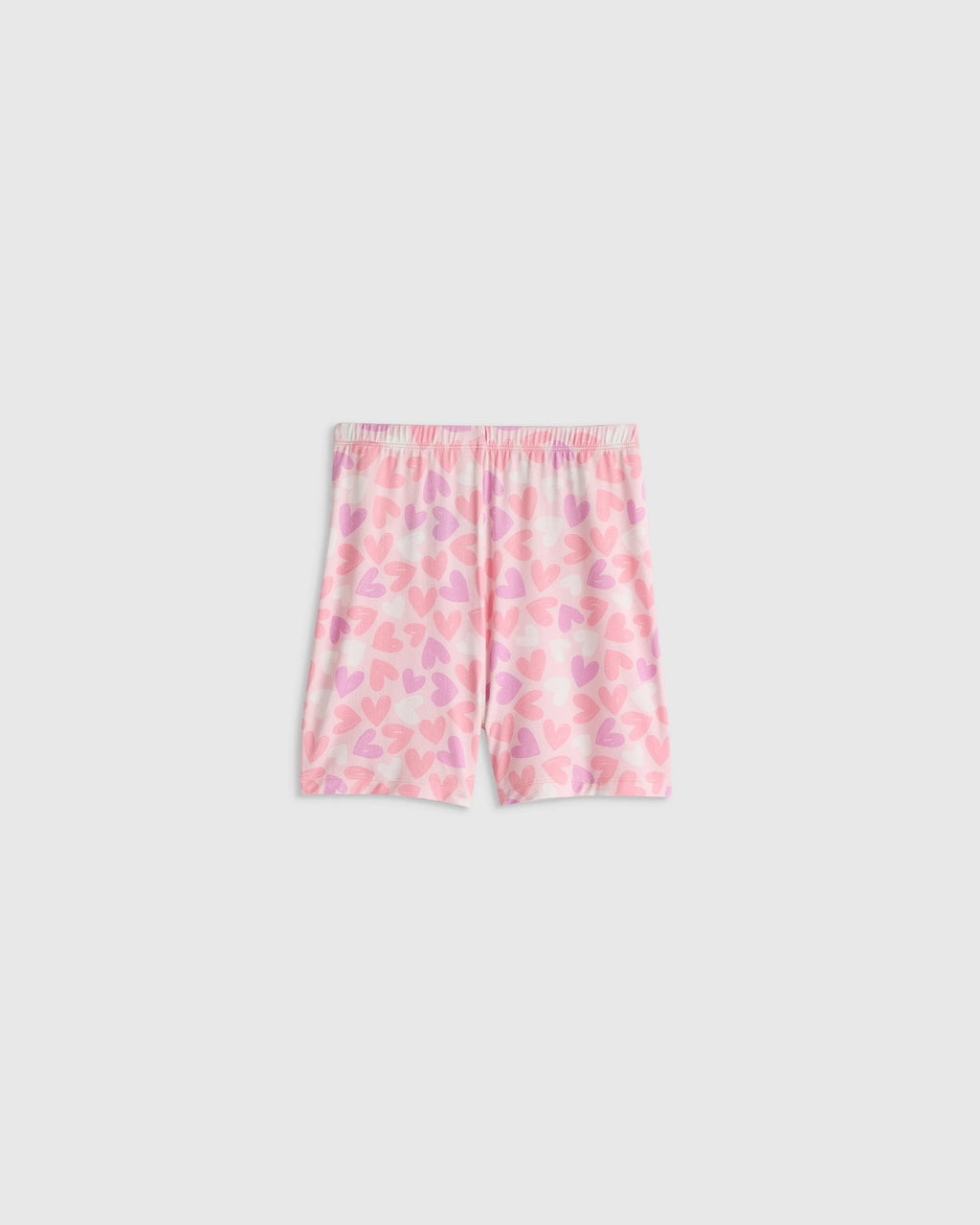 Bamboo Short Sleeve and Shorts Pajama Set - 2T / Lavender Hearts