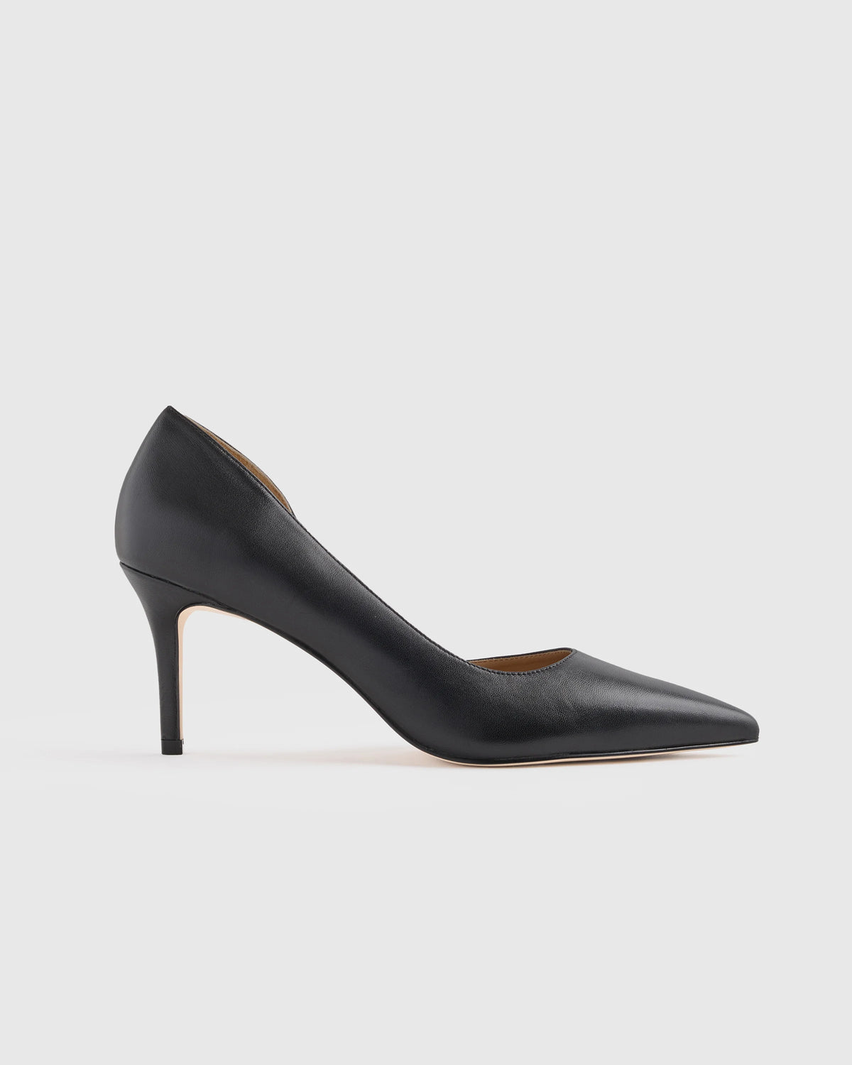 Italian Leather 75mm d'Orsay Pump - 5 / Black Main image