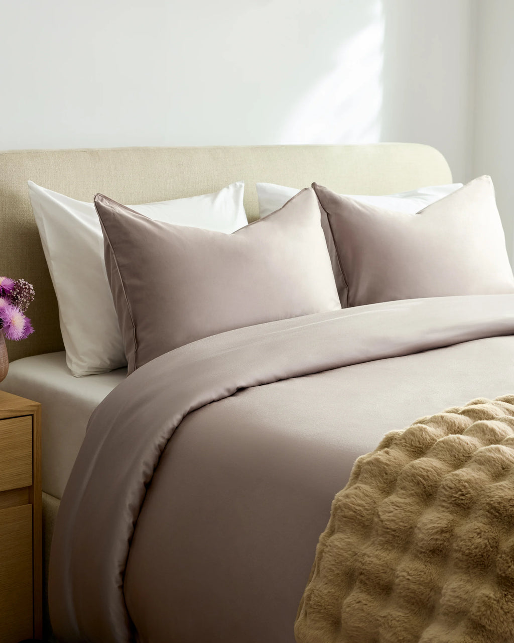 Organic Cotton Sateen Comforter Set - Twin / White