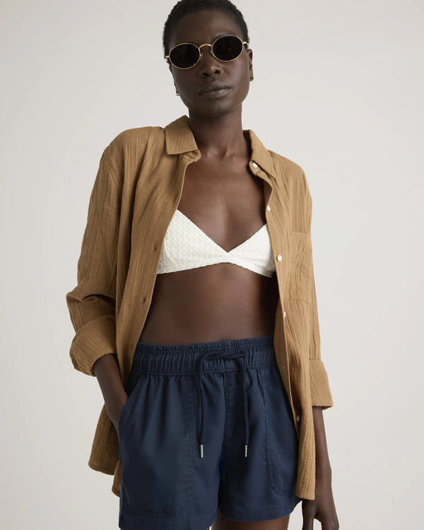 Vintage Wash Tencel Utility Shorts - XS / Moonstone Blue