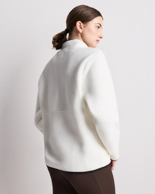 Sherpa Half-Zip Jacket - XS / Deep Navy/Spa Blue