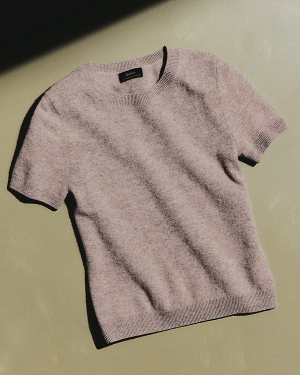 Mongolian Cashmere Tee - XS / Pale Custard Yellow
