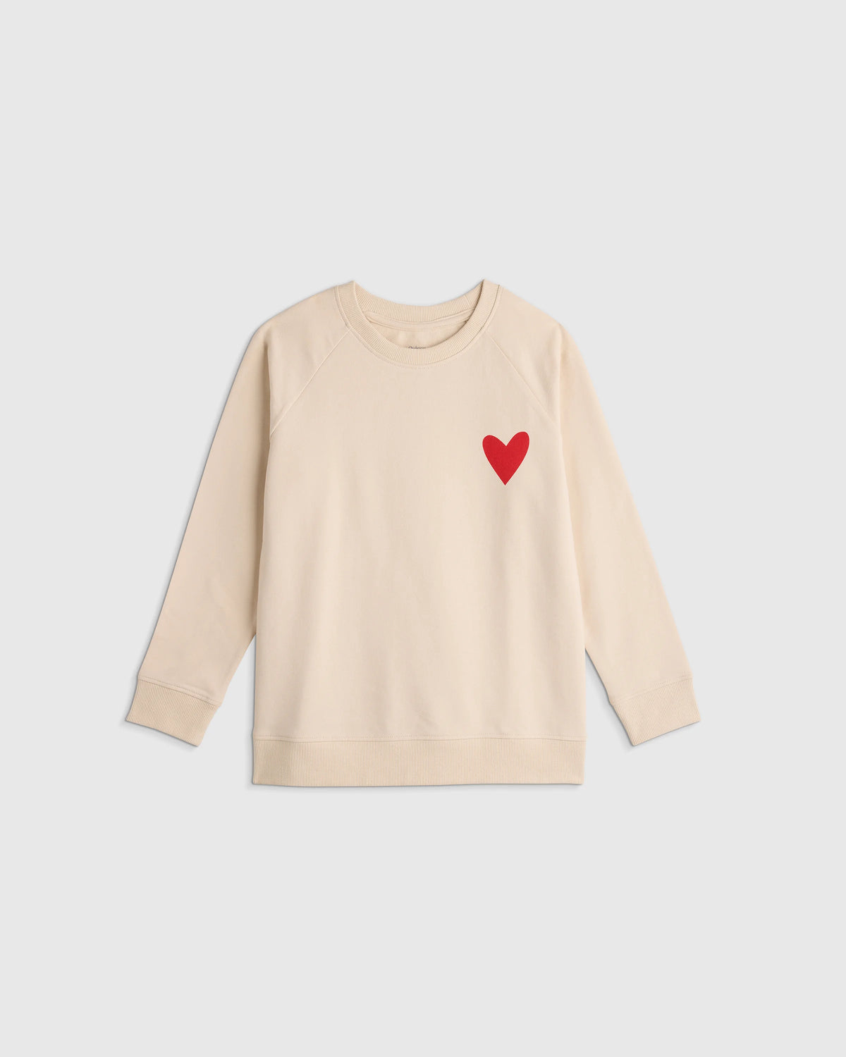 Organic Cotton French Terry Crew Neck Sweatshirt - 2T / Heart Graphic Main image
