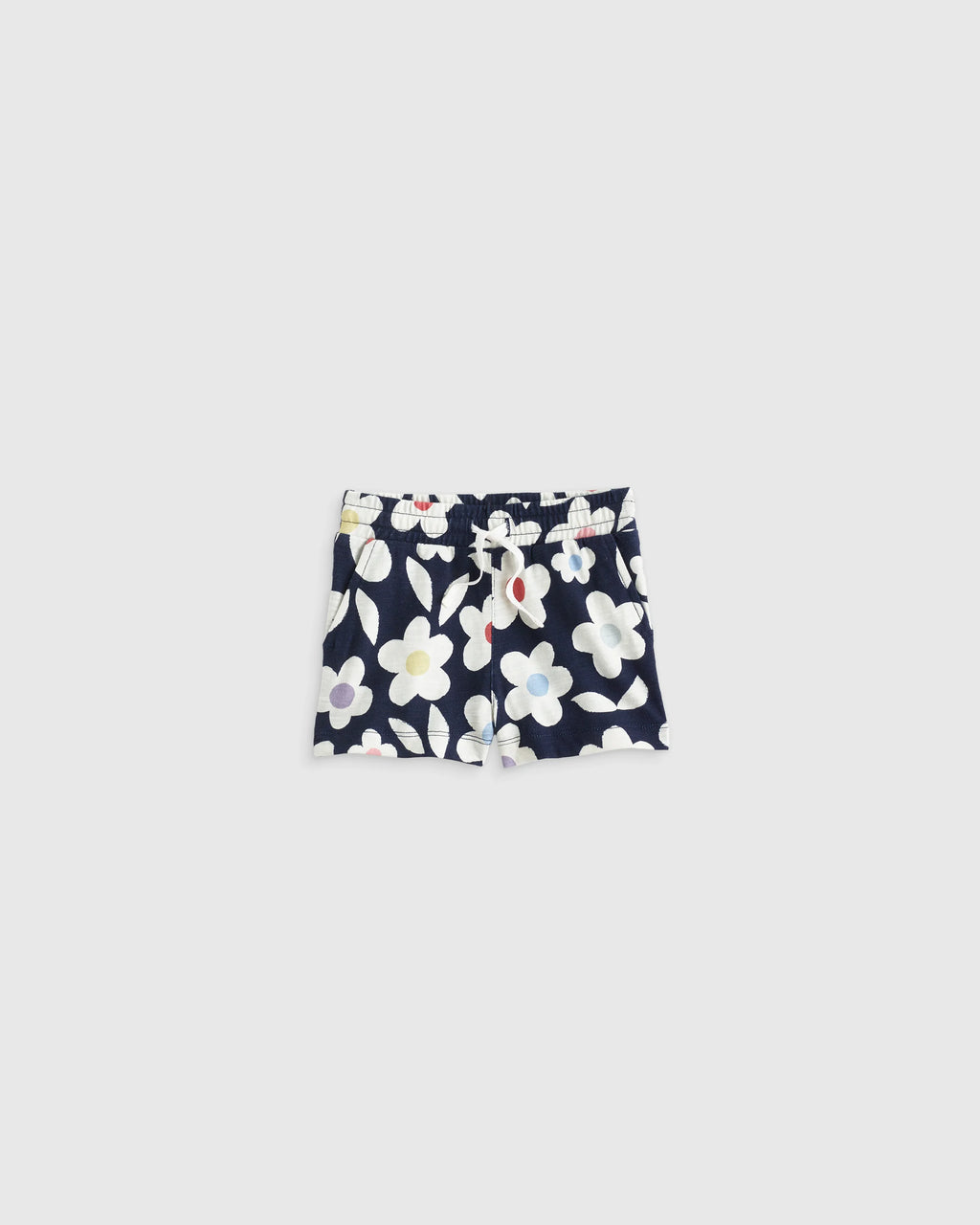 100% Organic Cotton Slub Field Short 4-Pack - 3-6M / Geo Daisy/Pink Stripe