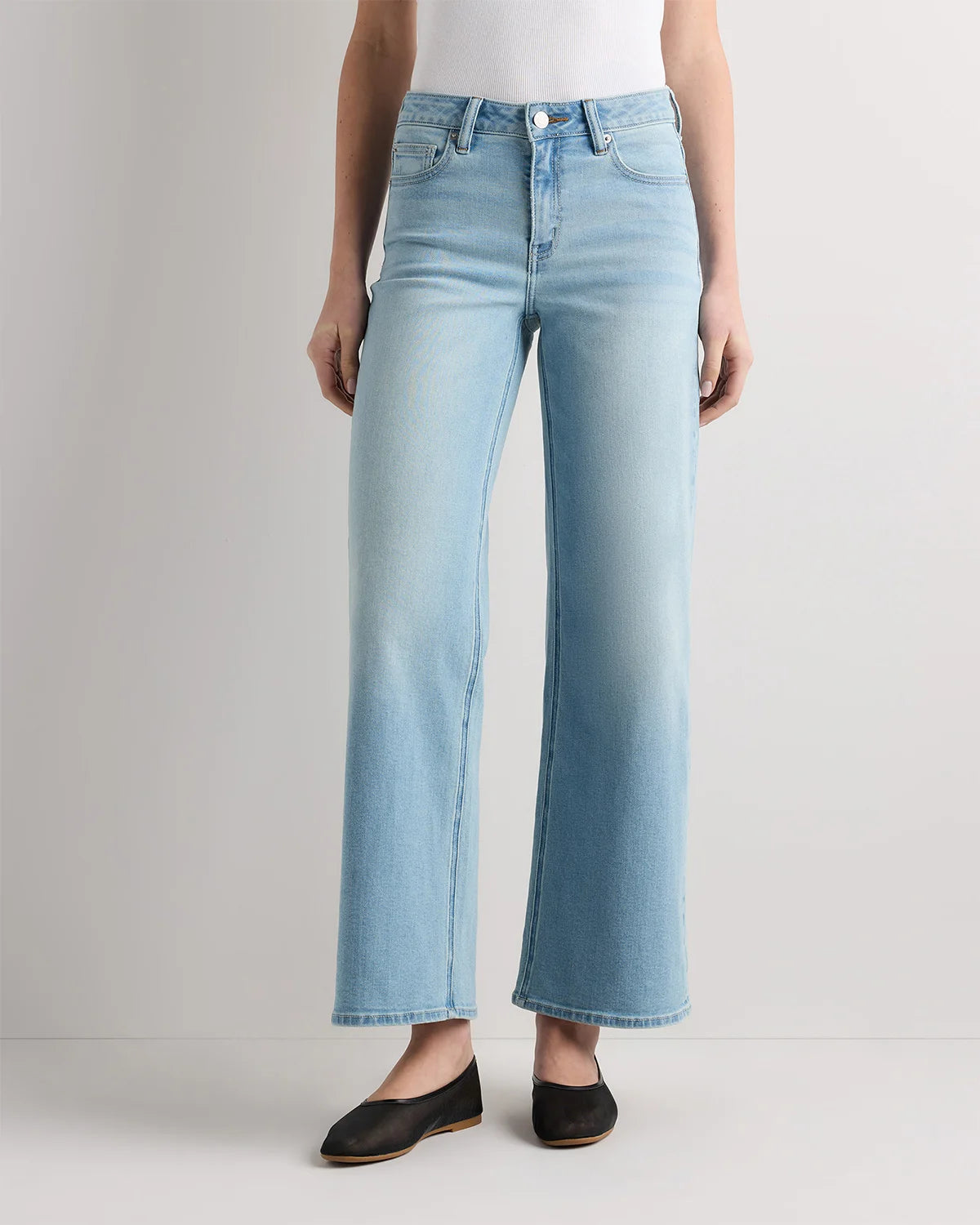 Luna Stretch Wide Leg Jeans - 24 / Frosted Blue Main image