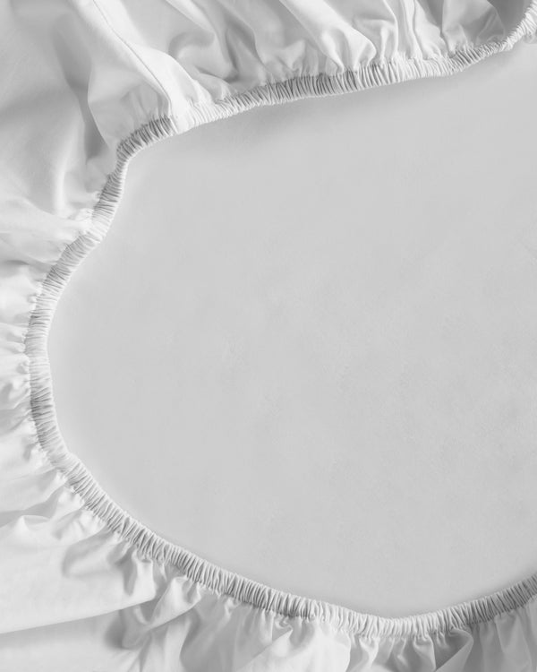 Organic Crisp Percale Deluxe Bedding Bundle - Twin / White