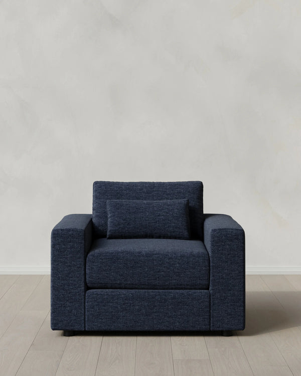 Ashford Deep Seat Chair and a Half in Performance Chenille Linen Blend - 46" / Snow