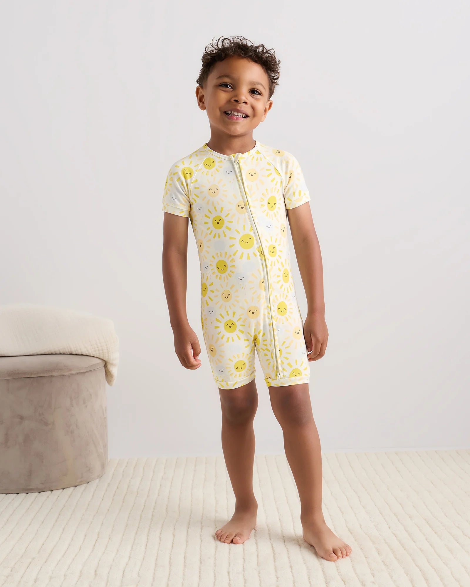 Bamboo Shortie Onesie Pajama - 2T / Sunshine Secondary image