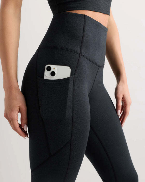 Ultra-Soft High-Rise Pocket Legging - XS / Heather Espresso
