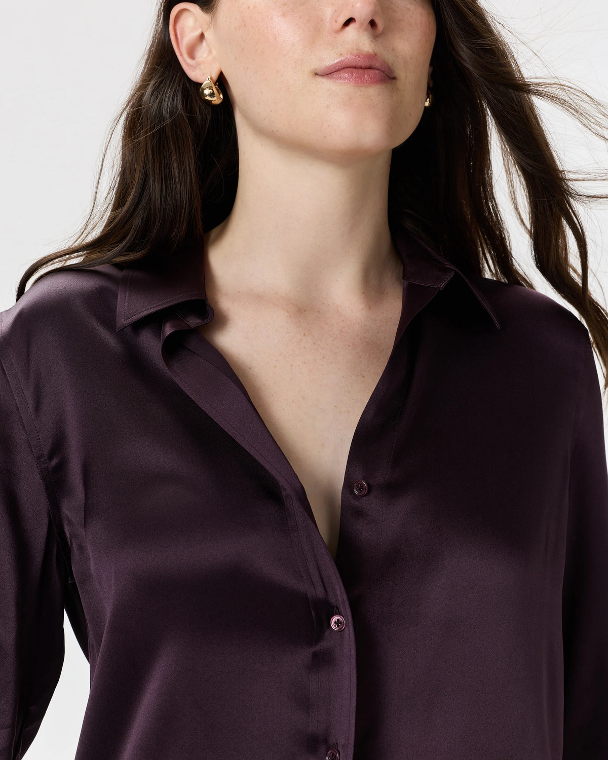 100% Washable Silk Three-Quarter Sleeve Shirt - XS / Vintage Pink