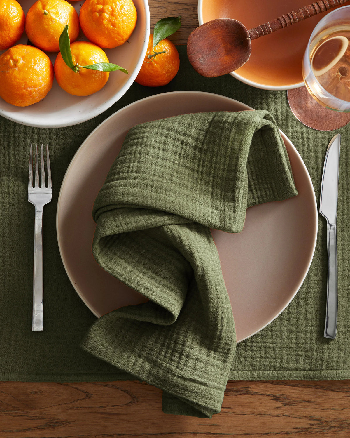 Organic Cotton Gauze Napkins - One Size / Chocolate