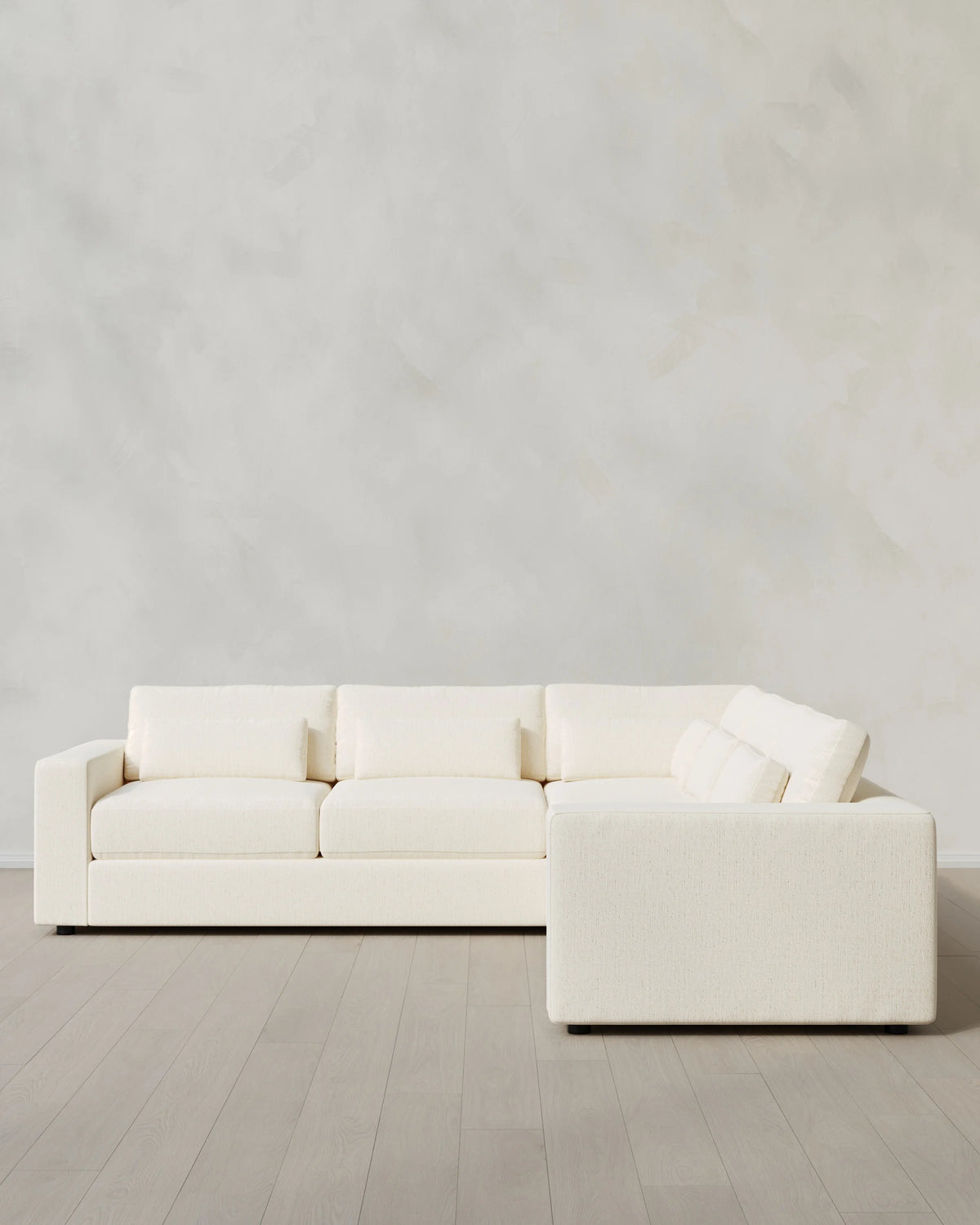 Ashford Deep Seat L Sectional in Performance Chenille Linen Blend - 119x119 / Sorrell