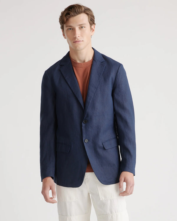 100% European Linen Blazer - XS / French Blue