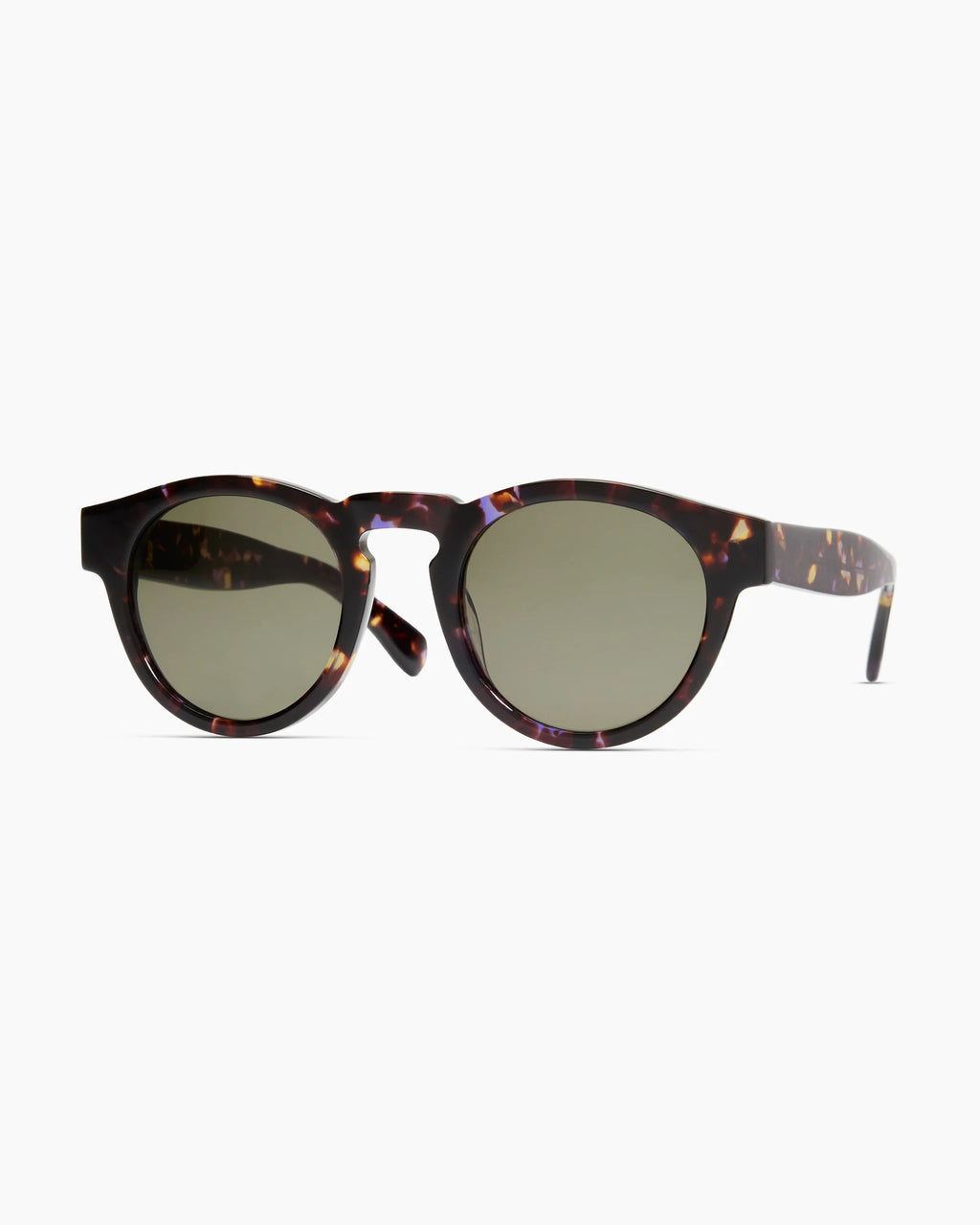 Tuscon Polarized Acetate Sunglasses - One Size / White Tortoise with Green lens