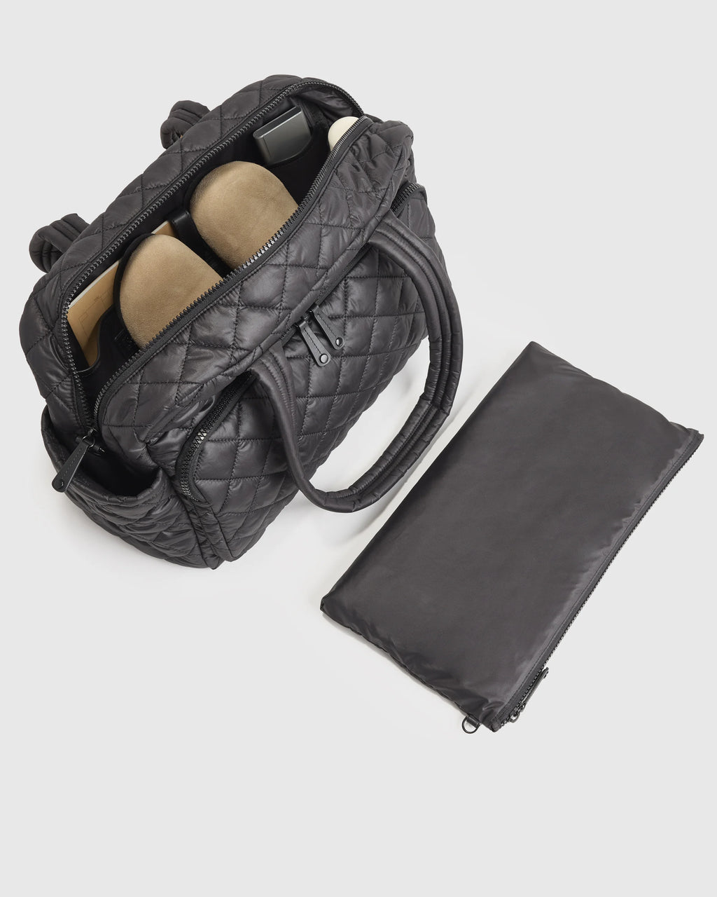 Transit Quilted Duffle Bag - One Size / Taupe Brown