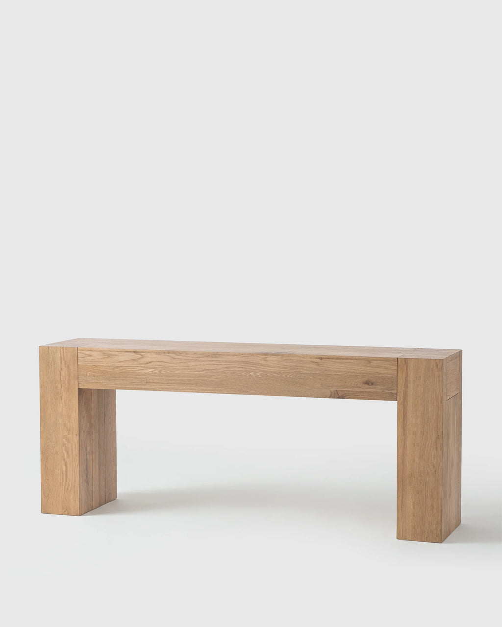 Reclaimed Oak Waterfall Console Table - One Size / Weathered Oak
