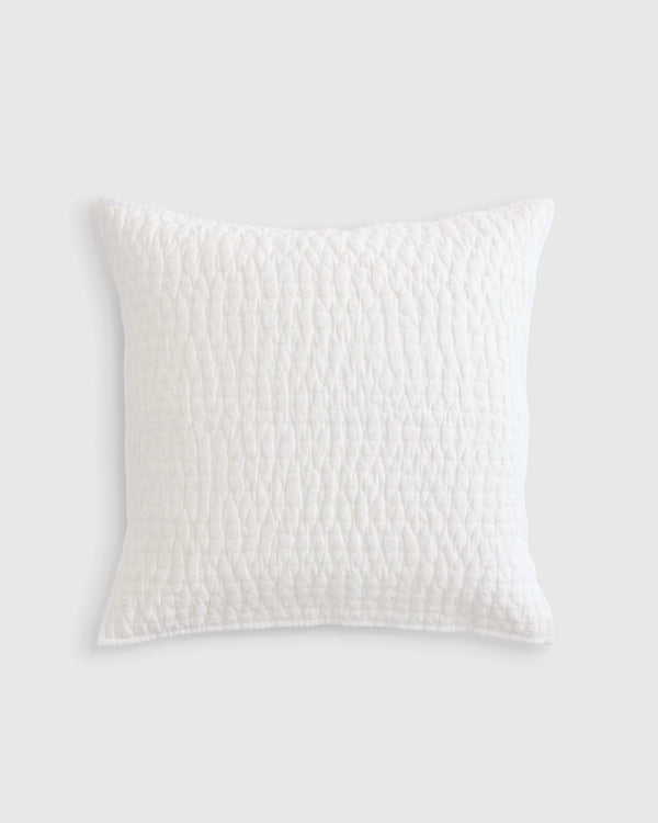 European Linen Cotton Stitch Quilted Euro Sham - Euro / Orchid