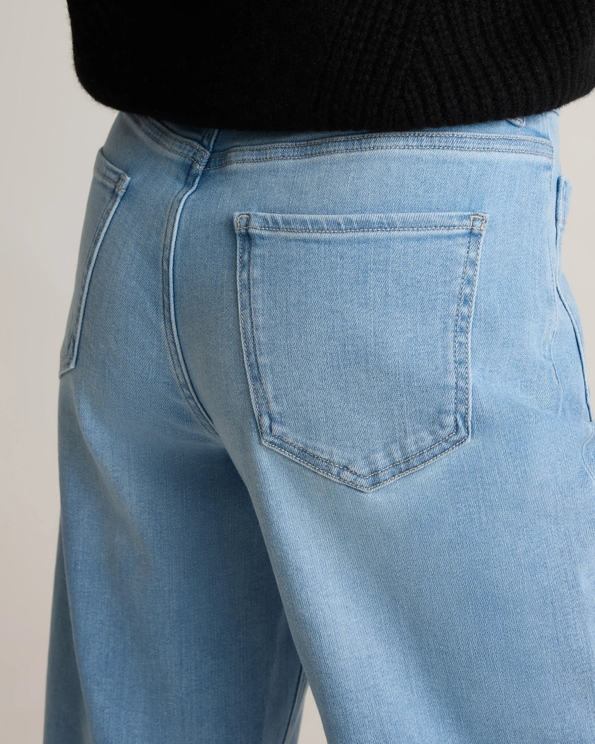 Bella Stretch Patch Pocket Wide Leg Jeans - 24 / Deep Sea Blue