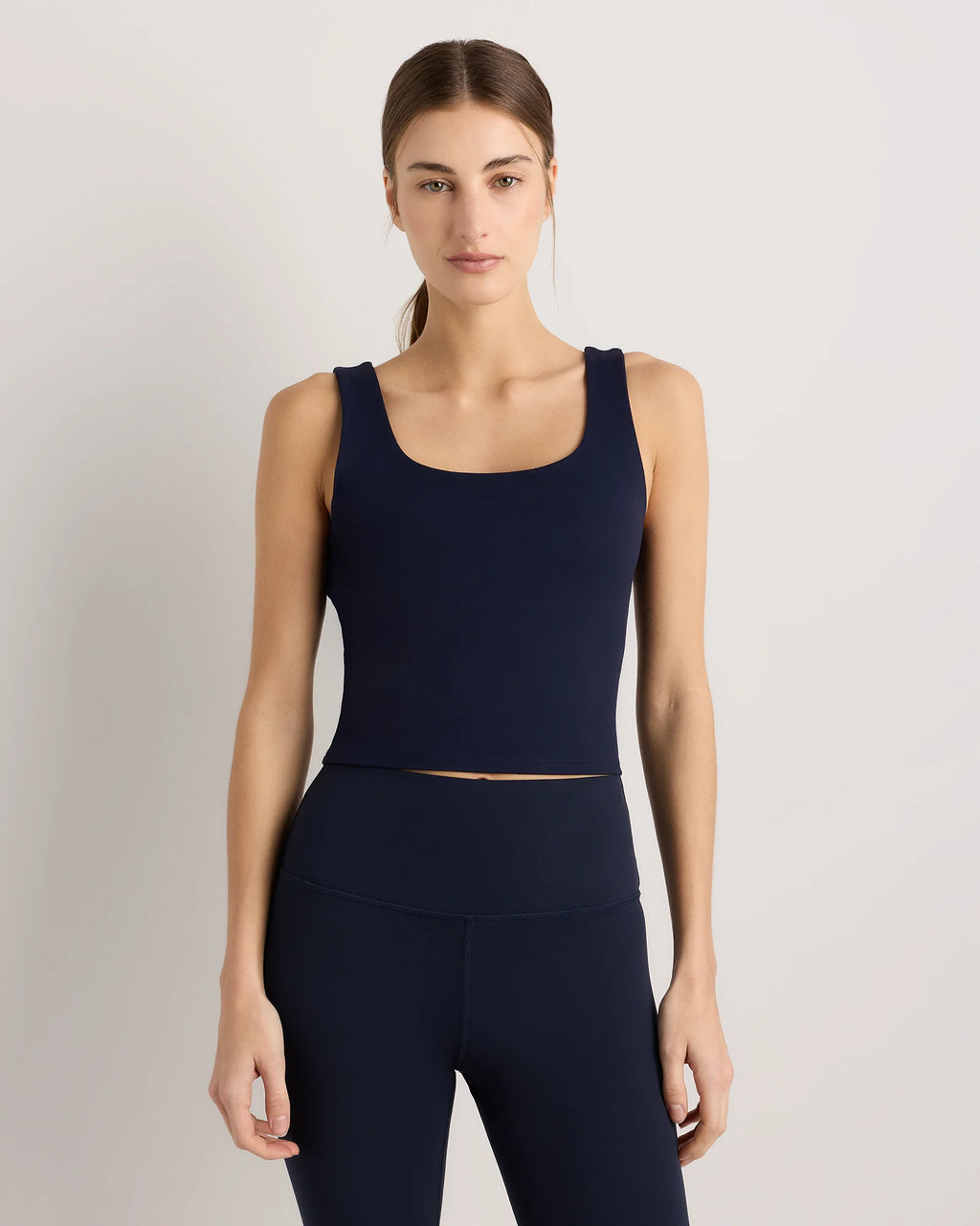 Power-Up Scoop Neck Bra Tank - XS / Classic White