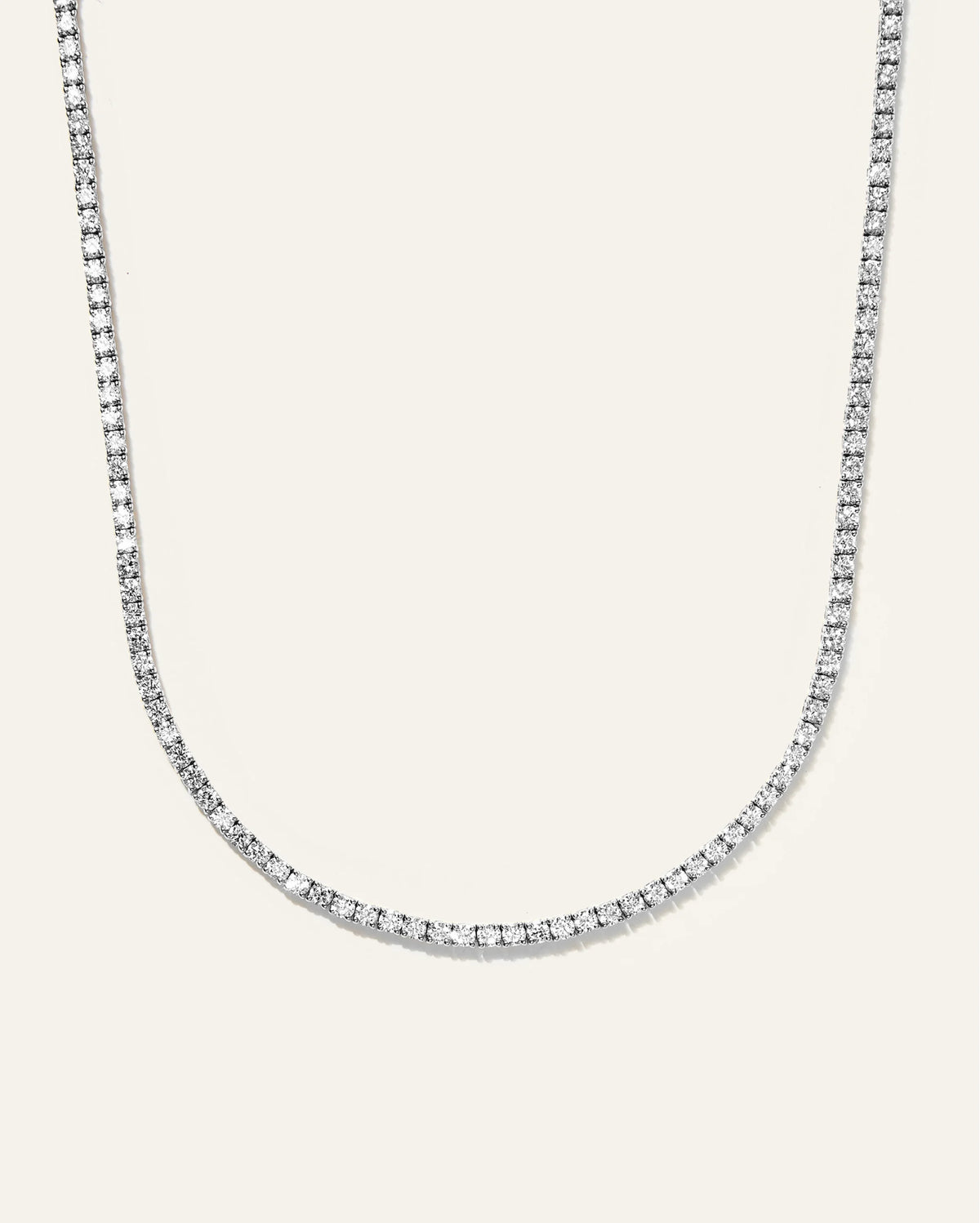 14K Gold Lab Grown Diamond Tennis Necklace - 5ctw - 16" / Yellow Gold