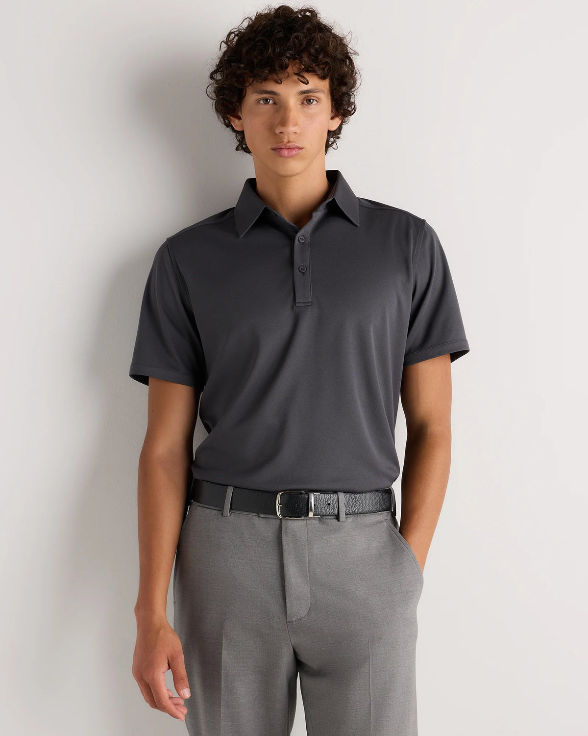 Commuter Stretch Pique Polo - S / Dark Coal Main image