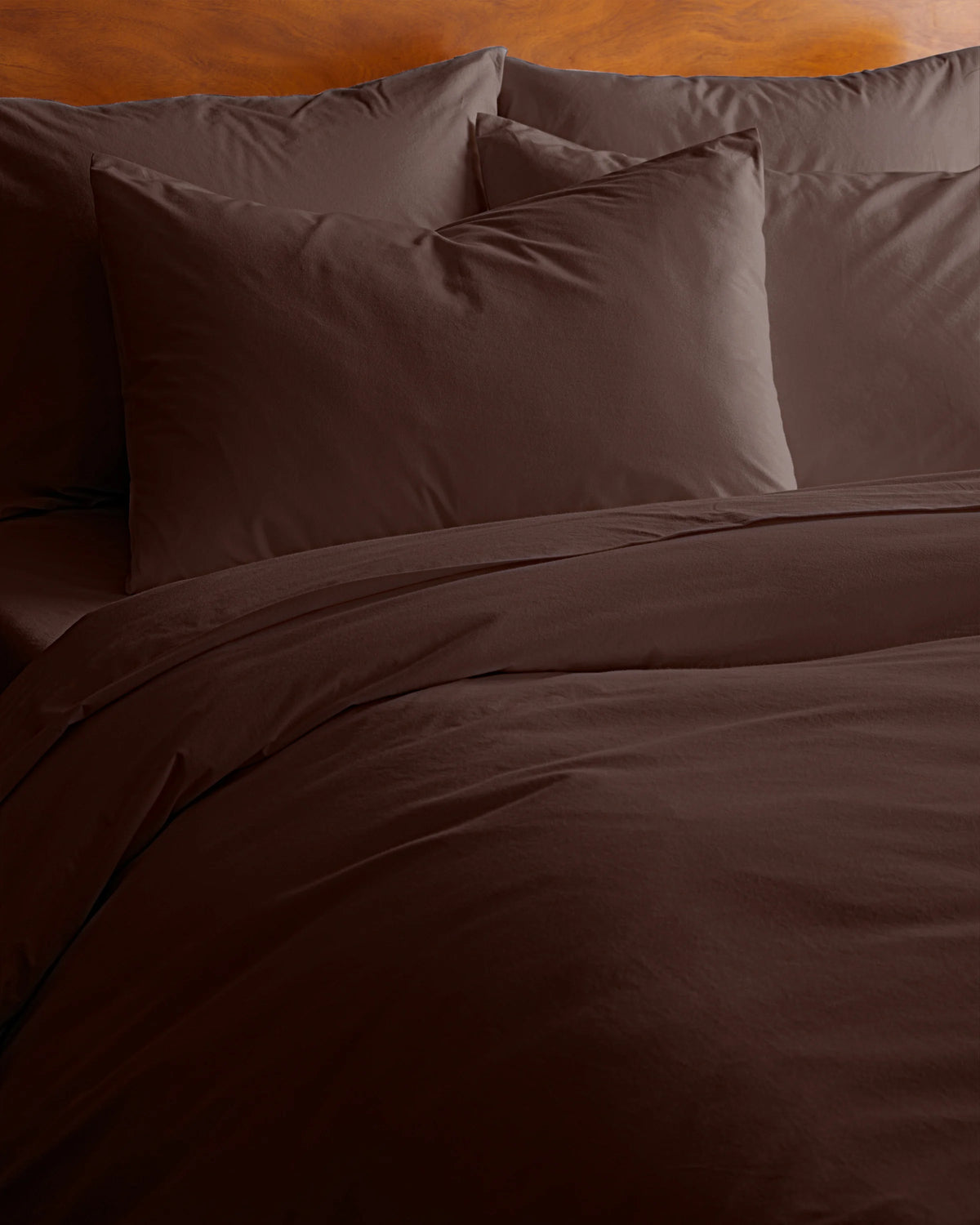 Organic Brushed Cotton Duvet Cover - Twin / Toffee