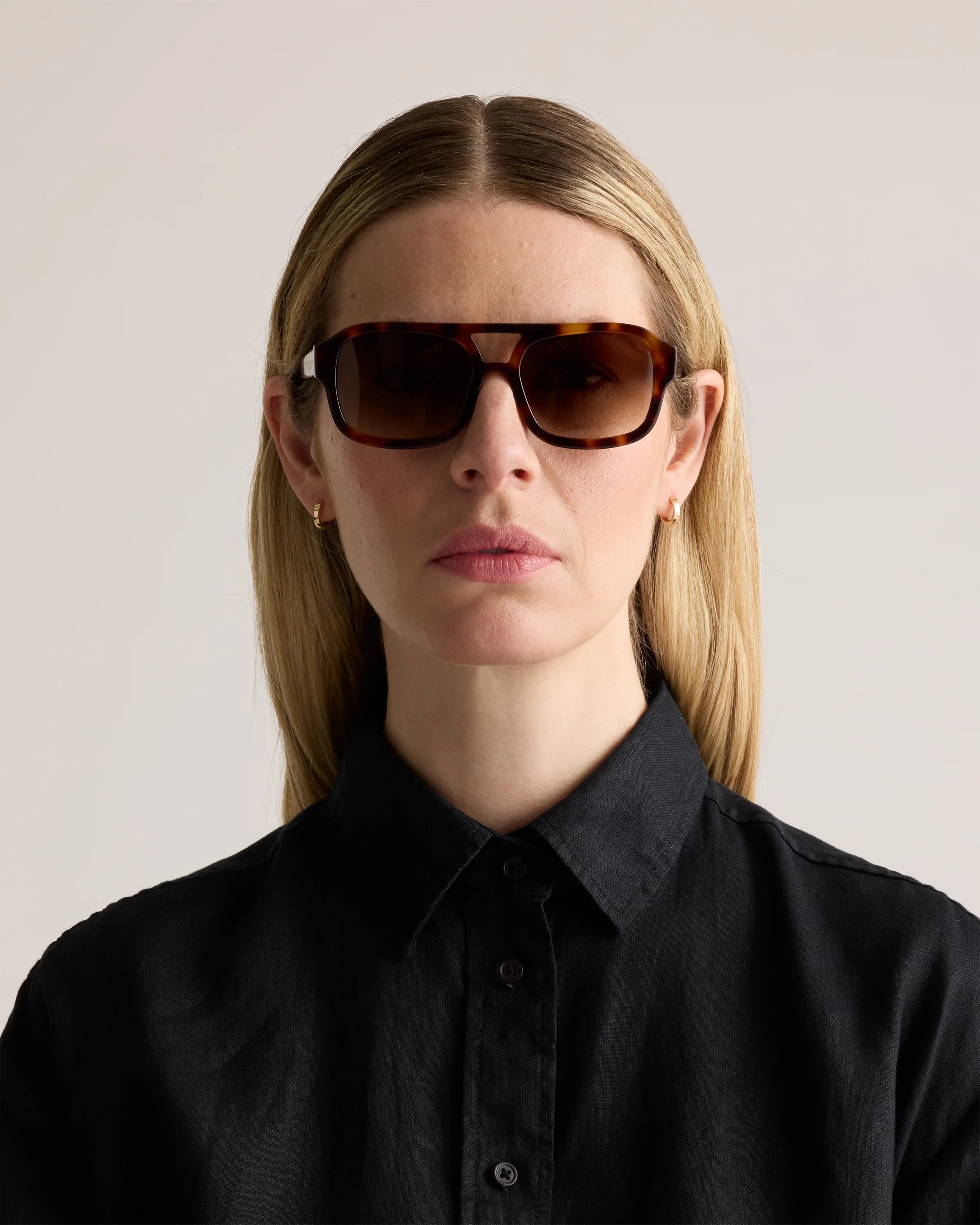 Berlin Polarized Acetate Sunglasses - Standard / Ginger Tortoise with Brown Gradient lens Secondary image