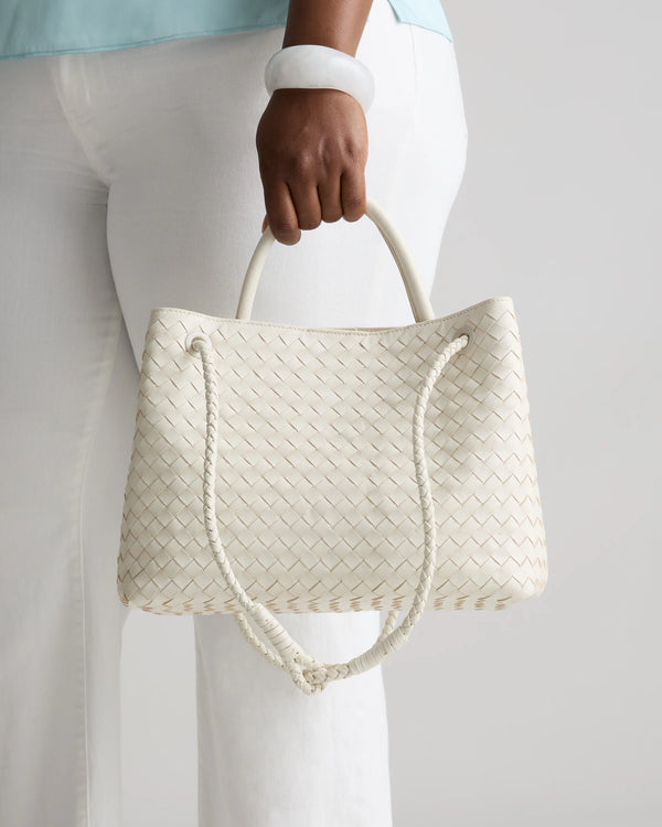Romy Handwoven Satchel - One Size / Cognac