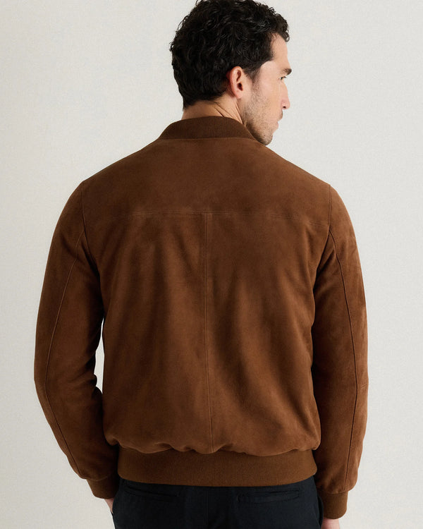 100% Suede Bomber Jacket - XS / True Black