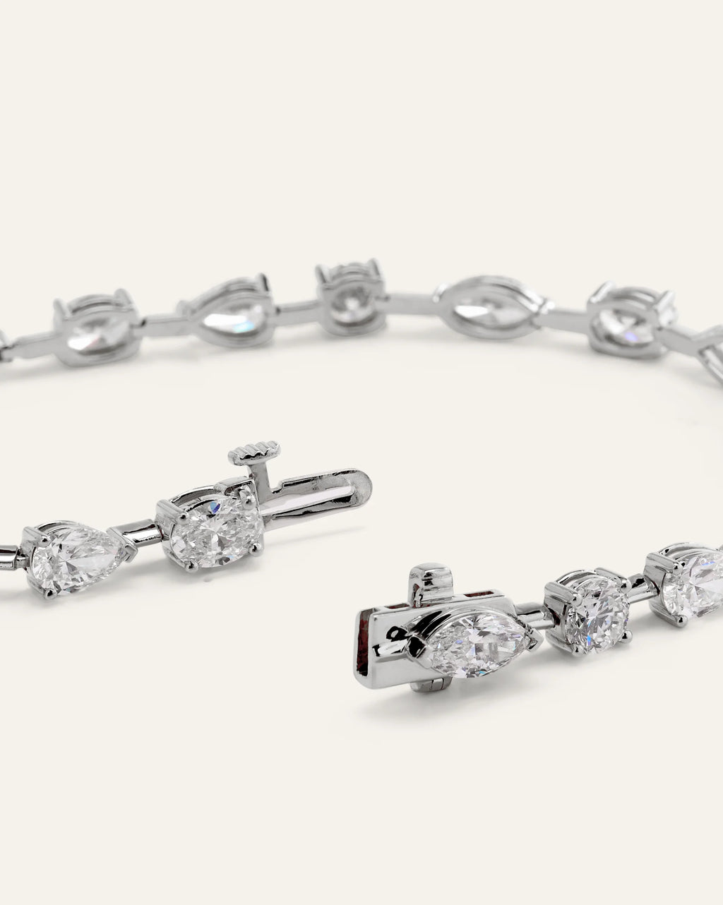 14K Gold Lab Grown Diamond Mixed Shape Tennis Bracelet - 6.5" / Yellow Gold