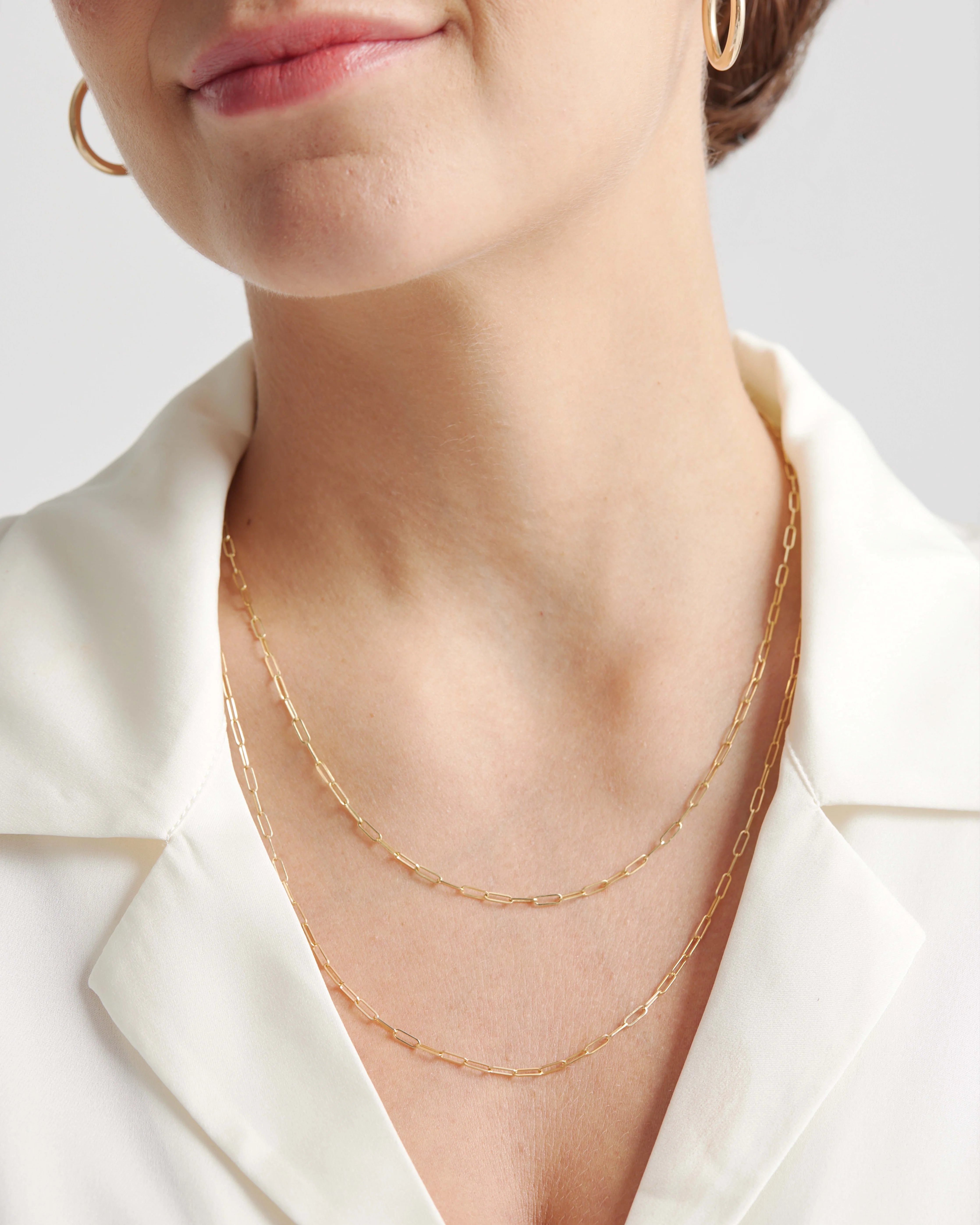 14k Gold Long Chain Link Necklace - One Size / Yellow Gold Secondary image