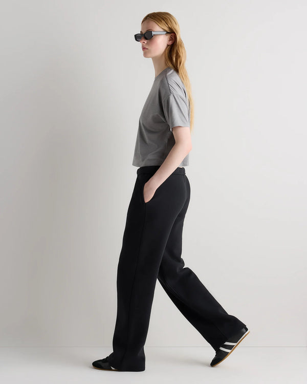Flowknit Breeze Boxy Cropped Tee - XS / Heather Deep Navy