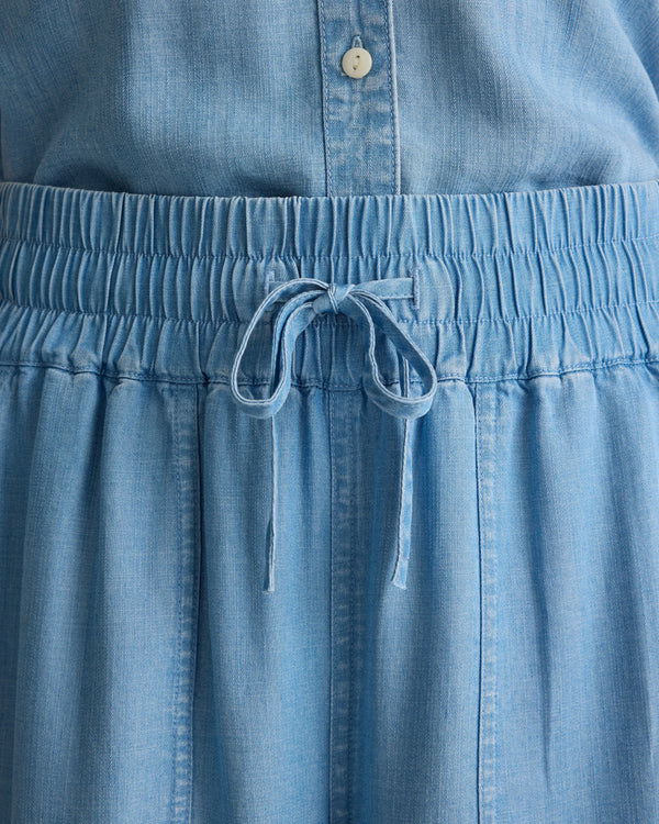 Pull-On Tencel Chambray Pants - XS / Medium Indigo