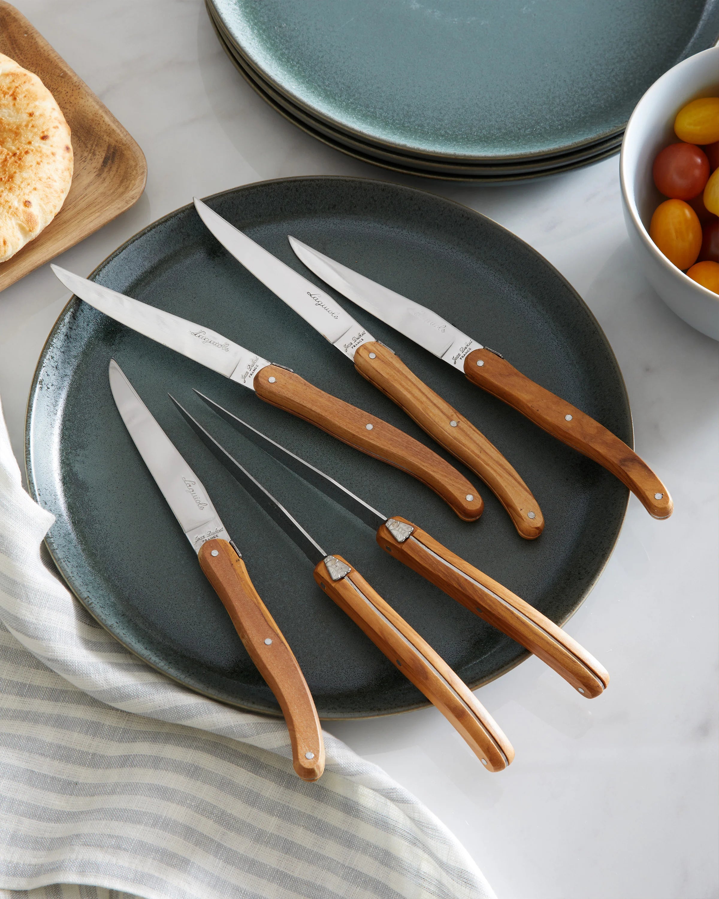 Jean Dubost Laguiole Olivewood Steak Knives (Set of 6) - One Size / No Color Secondary image