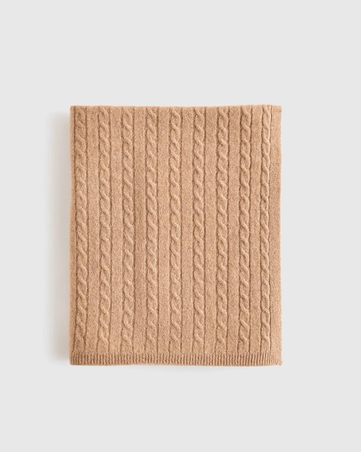 Mongolian Cashmere Cable Knit Baby Blanket - One Size / Teak Main image