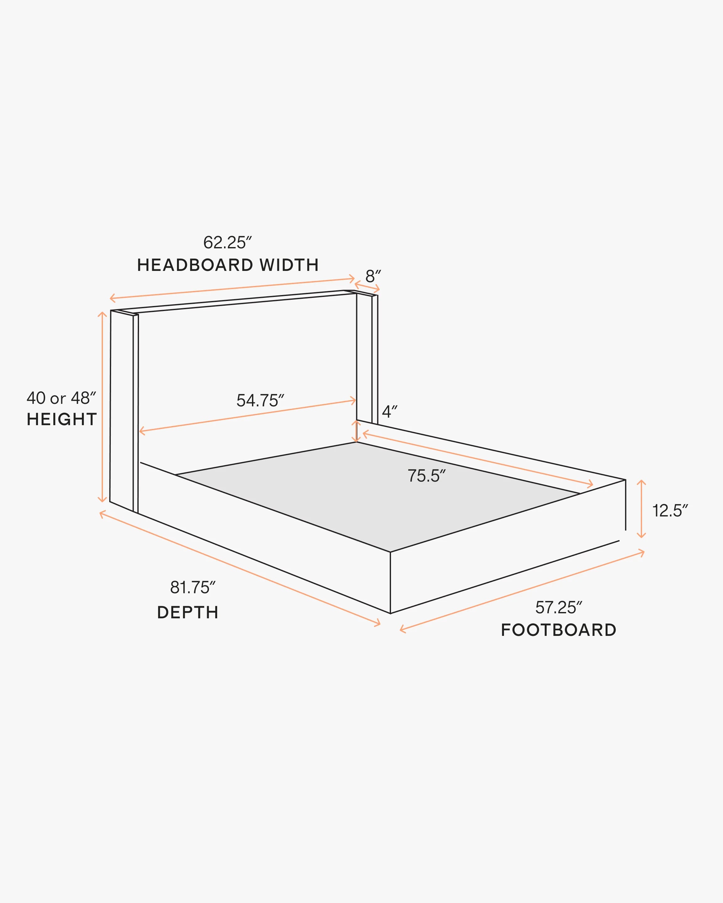 100% Linen Wingback Bed - Full / Canvas Secondary image