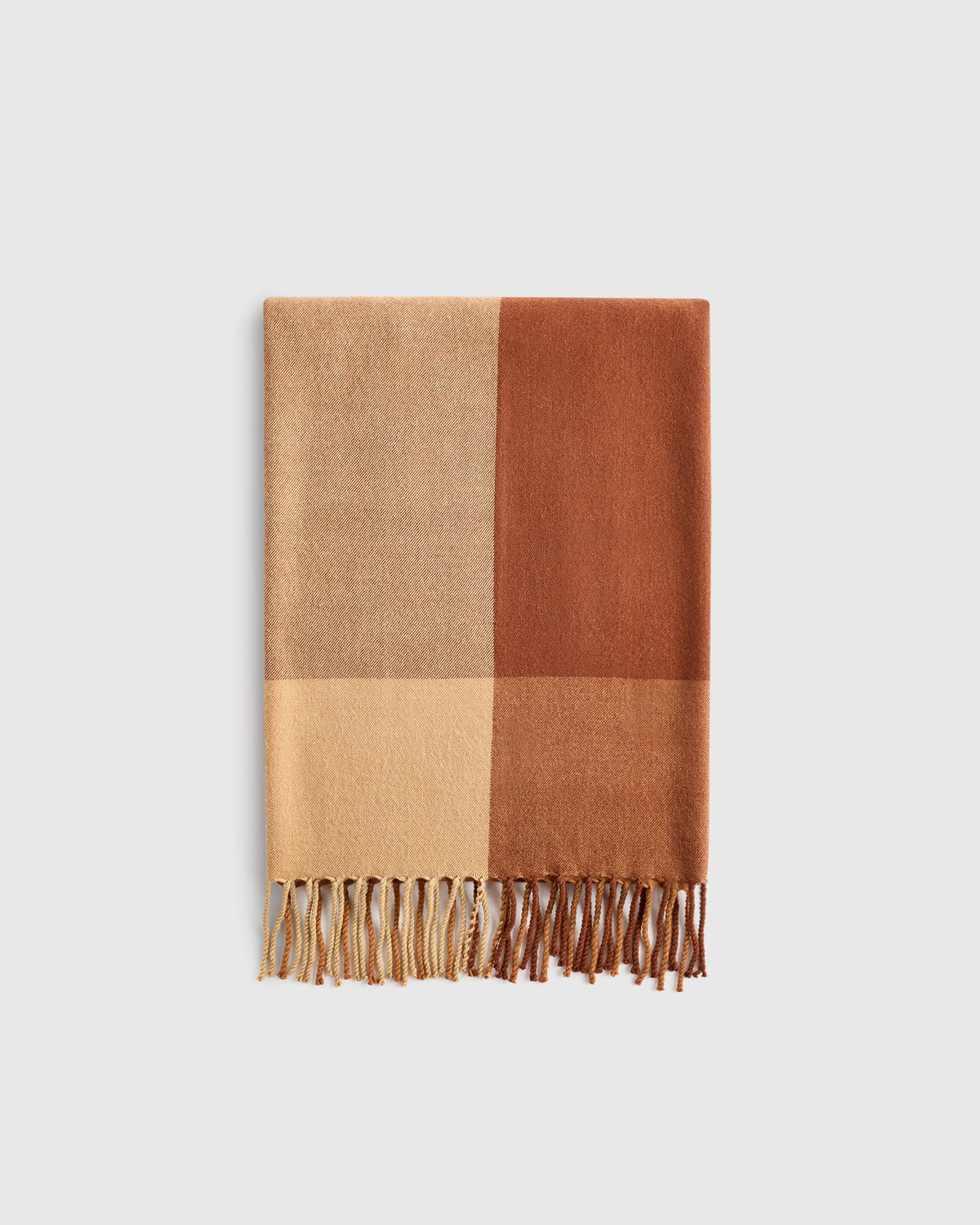 Lambswool Throw Blanket - 50x70 / Brown/Amber Plaid Main image