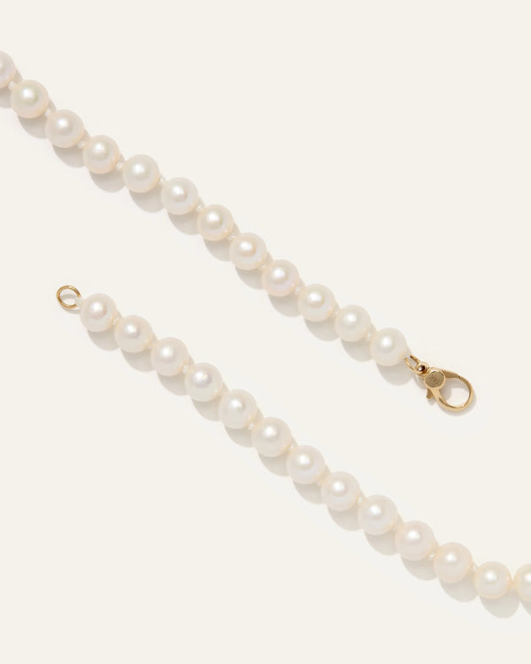 14K Gold Freshwater Cultured Pearl Strand Necklace - One Size / Yellow Gold