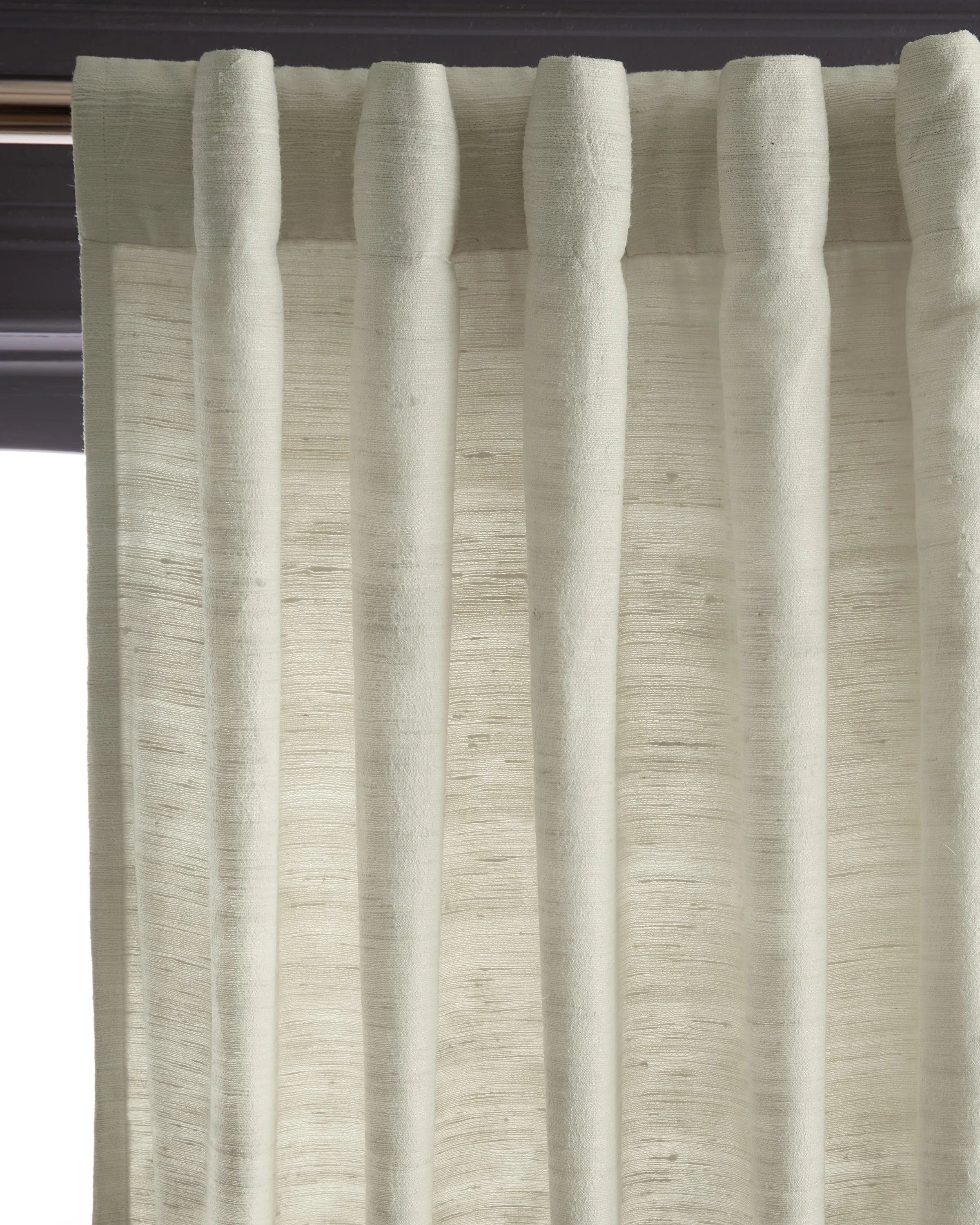 Raw Silk Curtain - Single Panel - 48x84 / Ivory Secondary image
