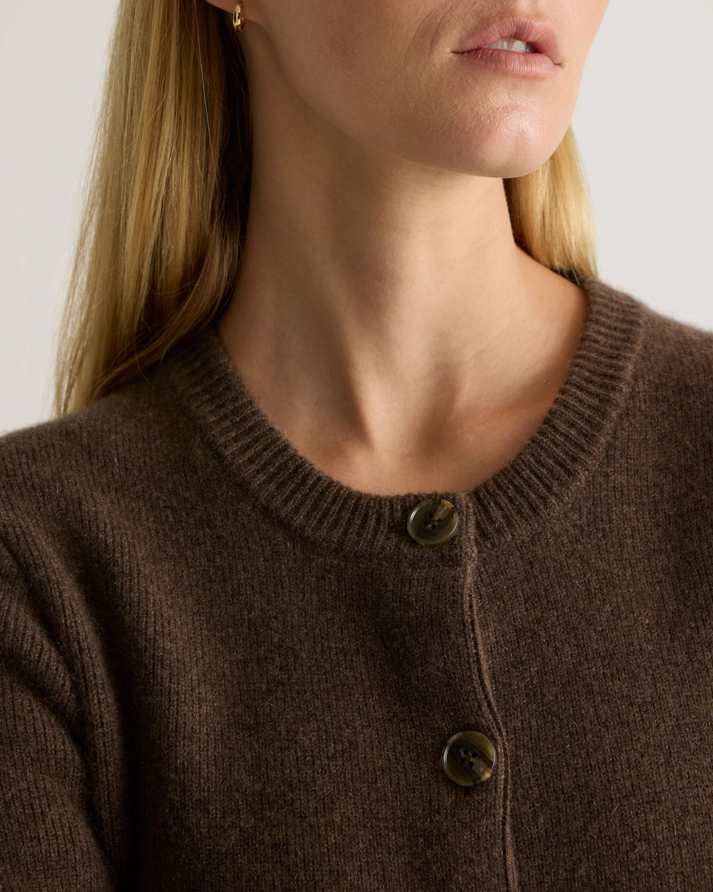 Mongolian Cashmere Structured Cardigan - XS / Oatmeal