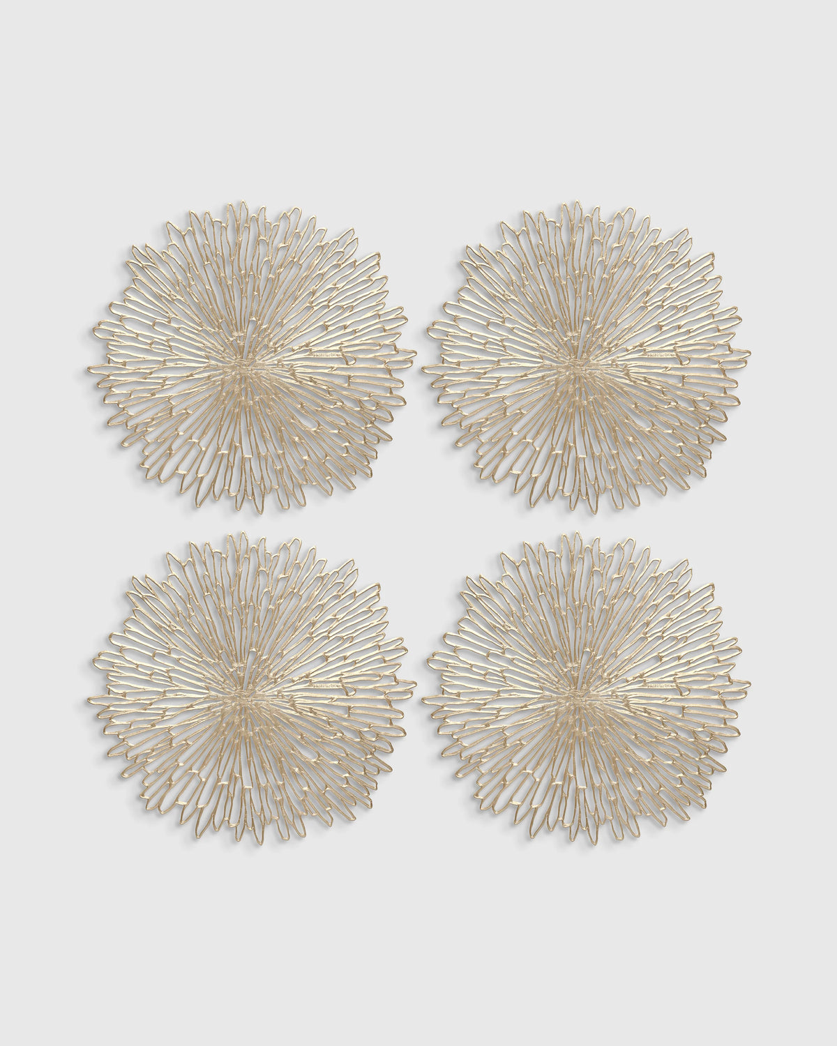 Pressed Bloom Placemats, Set of 4 by Chilewich - One Size / Champagne Main image