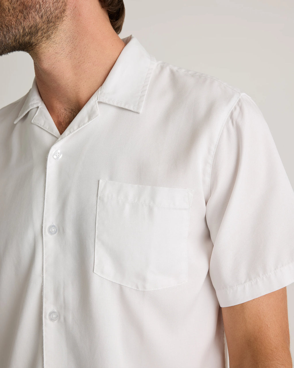 Vintage Wash Tencel Camp Shirt - S / Olive