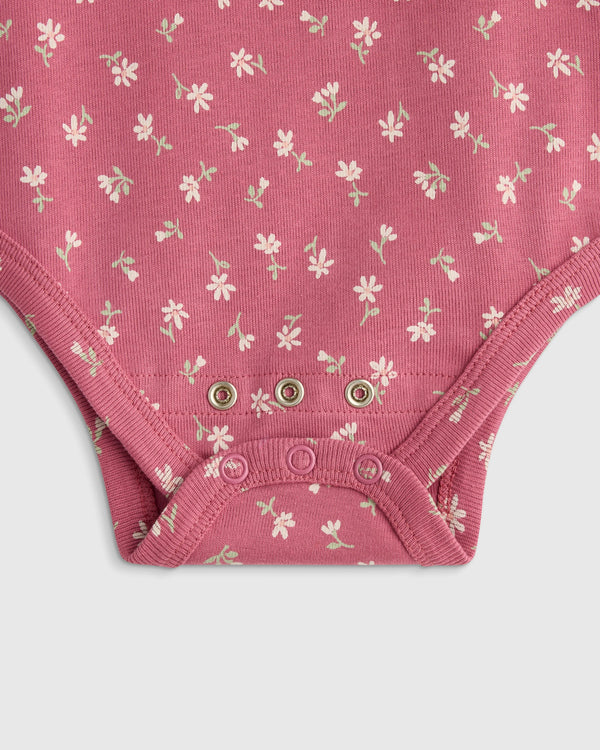 100% Organic Cotton Long Sleeve Bodysuit - 0-3M / Safari