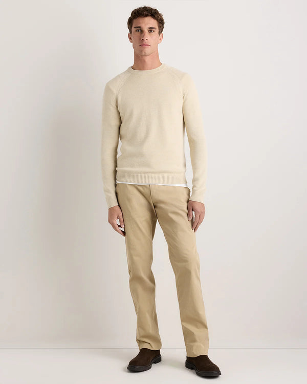 Alpaca-Wool Crewneck Sweater - S / Natural
