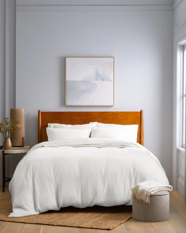 Organic Cotton Gauze Duvet Cover Set - Twin / Dried Sage