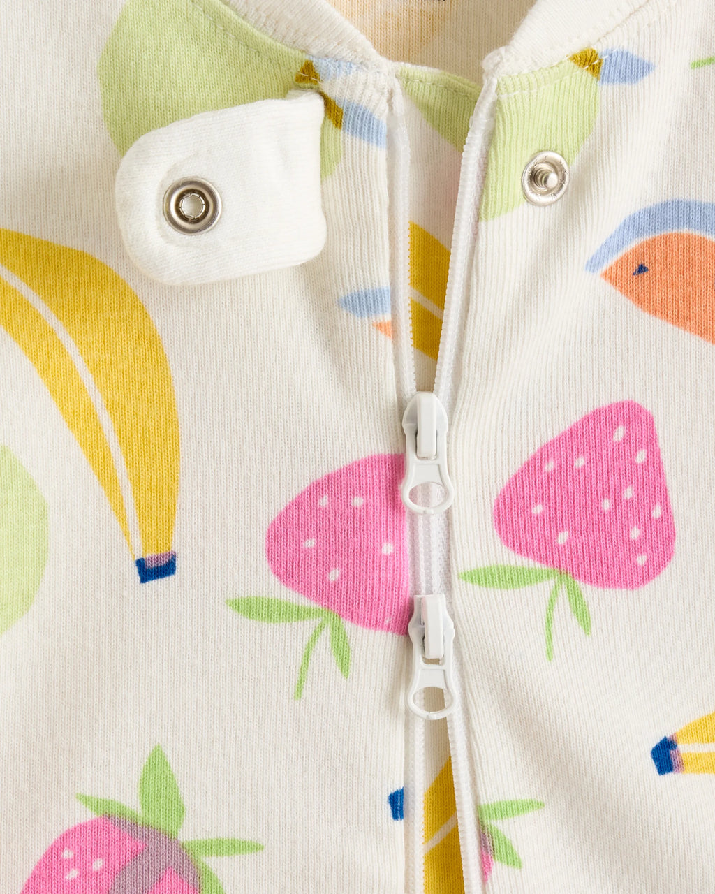 100% Organic Cotton One Piece Pajama - 2T / Navy Stripe